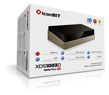 iconBIT XDS1003D 3D Network Media Player 1080p - Features 750 Mhz CPU, USB 3.0, Gigabit LAN, HDMI 1.4 (Realtek... N2