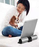 iRULU Portable Bluetooth Speaker With Stand Seat Hi-Fi Subwoofer Hands Free Design For Tablet Smartphone - Silver N3