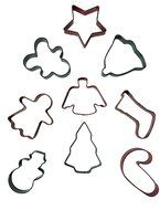 Holiday Cookie/Fondant Cutters, 9 Piece Stainless Steel Set Packaged in a Keepsake Tin from Vee's Handy Kitchen N4