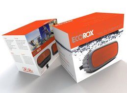 ECOXGEAR - ECOROX Rugged and Waterproof Wireless Bluetooth Speaker - Black N18