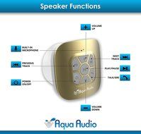 AquaAudio QZ-2Q0H-R3GO Cube Waterproof Bluetooth Wireless Speaker with Suction Cup and Built-in Mic for All Bluetooth... N5