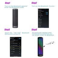 Zinsoko Bluetooth 4.0 Wireless Portable Speakers with LED Lights and Built-in Microphone N9