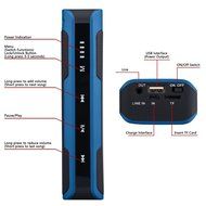 Flag Bona 6W Bluetooth Speaker with 4000mah Power Bank, FM Radio, Micro SD Card and AUX (Blue) N5