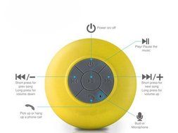 Hipipooo Portable Mini HIFI Waterproof Shower Pool Wireless Bluetooth Speaker Handsfree with Mic (Black) N11