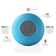 Hipipooo Portable Mini HIFI Waterproof Shower Pool Wireless Bluetooth Speaker Handsfree with Mic (Black) N16