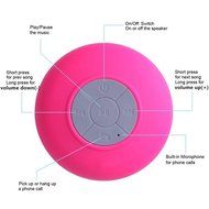 Hipipooo Portable Mini HIFI Waterproof Shower Pool Wireless Bluetooth Speaker Handsfree with Mic (Black) N37