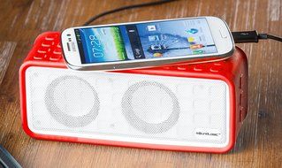 SoundLogic BSBP-6/5954R XT 3-In-1 Powerplay NFC/Bluetooth Speaker and Power Bank (Red)