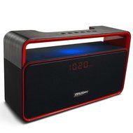 Portable Bluetooth Speaker, with 2x5W Acoustic Drivers, LED Display, Dual Subwoofer, FM Radio, Handsfree Speakerphone... N2