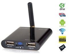 Jesurun MiniXplus Android 4.0 Cortex-A8 1G 8GB Smart Cache Network TV Box with dLAN Control Mobile Phone (Black)