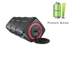 Villain Technologies Portable Waterproof Bluetooth Speakers With Built-in 7000 mAh Power Bank Dustproof Wireless... N2