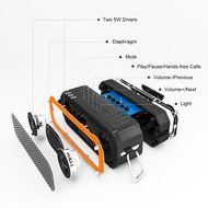 Bluetooth Speakers, [Simpeak] Portable Bluetooth 4.0 Speaker Outdoor Wireless Speakers with Flashlight,Waterproof... N9