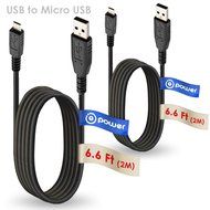 T-Power 2 x pcs ( 6.6 ft Long ) Micro-USB to USB Cable for Logitech UE Mobile Boombox / JBL Charge, JBL Micro...