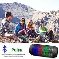 Pulse Wireless Bluetooth Speaker with Dynamic Glow LED Lights and Super Bass Speakers &amp; Microphone TF AUX USB... N6
