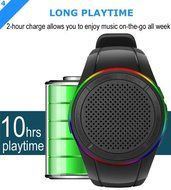 Frewico X10 Watch Shape Ultra Portable Outdoor Wireless Bluetooth Speakers with LED lights + FM radio + Microphone... N5