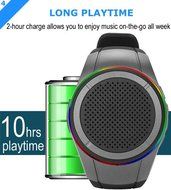 Frewico X10 Watch Shape Ultra Portable Outdoor Wireless Bluetooth Speakers with LED lights + FM radio + Microphone... N12
