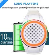 Frewico X10 Watch Shape Ultra Portable Outdoor Wireless Bluetooth Speakers with LED lights + FM radio + Microphone... N19
