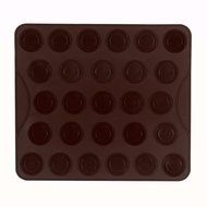 Webake Silicone Macaron Baking Mat, Macaron Mat, Cookie Sheet, Silicone Mat, 27 Capacity (Brown, 1 pc)