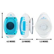 GOgroove IPX4 Splash Proof Bluetooth Shower Speakerphone with Onboard Controls and Microphone for Hands Free Calling... N3