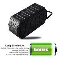 Ecandy Waterproof Outdoor Speaker, Bluetooth Speaker with Mic,12 Hours Playtime and IPX6 Waterproof for iPhone... N5