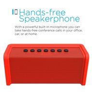 Ematic Bluetooth Wireless Speaker &amp; Speakerphone for iPhone, iPad, iPod, Android, Tablets &amp; Smartphones, Red N2