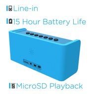 Ematic Bluetooth Wireless Speaker &amp; Speakerphone for iPhone, iPad, iPod, Android, Tablets &amp; Smartphones, Red N4