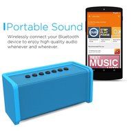 Ematic Bluetooth Wireless Speaker &amp; Speakerphone for iPhone, iPad, iPod, Android, Tablets &amp; Smartphones, Red N6