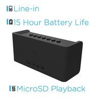 Ematic Bluetooth Wireless Speaker &amp; Speakerphone for iPhone, iPad, iPod, Android, Tablets &amp; Smartphones, Red N7