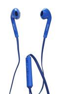 2BOOM Noise Isolating Sport Wired Earbuds Headphones with Microphone and Volume Control Blue