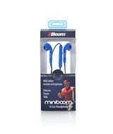 2BOOM Noise Isolating Sport Wired Earbuds Headphones with Microphone and Volume Control Blue N2