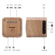 Bluetooth Speaker Wood, ZENBRE F3 6W Portable Bluetooth 4.0 Speakers with 10h Play Time, Wireless Computer Speaker... N10