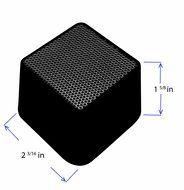 VIBE SOUND VSAU-513-BLK Bluetooth Rhombo Speaker for Smartphones - Retail Packaging - Black N4