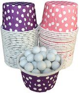 Outside the Box Papers Polka Dot Candy Nut Cups 48 Pack Purple, Pink, White