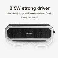 Archeer A226 Portable Bluetooth Speakers Outdoor Sport Shower Wireless Speaker with Light, Clip, Microphone, Silver N3