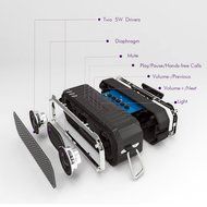 Archeer A226 Portable Bluetooth Speakers Outdoor Sport Shower Wireless Speaker with Light, Clip, Microphone, Silver N5