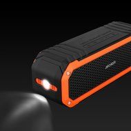 Archeer A226 Portable Bluetooth Speakers Outdoor Sport Shower Wireless Speaker with Light, Clip, Microphone, Silver N10