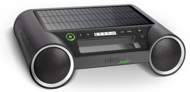 Eton Rukus Portable Bluetooth Solar Powered Wireless Speaker System (White) - (NRKS100W) N5