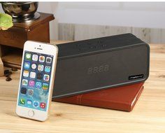 Simpowel V8 - 9W(4.5W X 2) Portable Bluetooth Speaker with FM-radio, Micro SD MP3 Player, NFC, LED Display and... N5