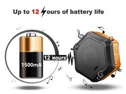 SolidPin Portable Wireless Bluetooth Waterproof Stereo Speaker for Indoor/Outdoor, Shower, Cycle, Camping, Hiking... N12