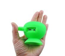 Generic Mushroom Mini Bluetooth Speaker Wireless Waterproof Silicon Suction-Green N2