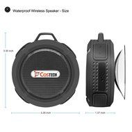 Waterproof Bluetooth Mini Speaker, Costech Portable IP65 Waterproof 5W with Mic and Removable Suction Cup Use... N16