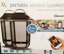 2 pk Acoustic Research Portable Wireless Bluetooth Speakers Premier Series