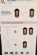2 pk Acoustic Research Portable Wireless Bluetooth Speakers Premier Series N2