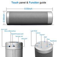 D.M.LIFE Portable Wireless Bluetooth Speaker with 6 Pulse Colorful LED Light Modes Black N4