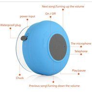 ljersa Waterproof Bluetooth Speaker Waterproof Wireless Bluetooth Handsfree Mic Suction Mini Speaker Shower Car... N8