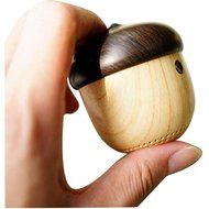 Mini Portable Wood Wireless Bluetooth Speaker Nut Shape with Hanging Cord