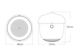 Mini Portable Wood Wireless Bluetooth Speaker Nut Shape with Hanging Cord N4