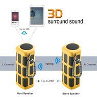 Hapyia Portable Wireless Bluetooth Speaker, Pair 2 speakers for 3D Stereo Surround Sound [New Release] - One Speaker... N9