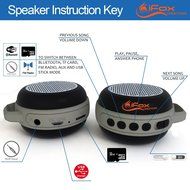 iFox IFS303 Ultra Portable Wireless Bluetooth Speaker for iPhone iPad iPod Android or PC with FM Radio, AUX, SD... N4