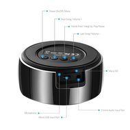 Smileto Mini Round Portable Wireless Bluetooth Music speaker for Outdoor Sport with Metal Bass Hatch, Clear Amazing... N3