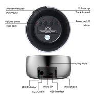 Smileto Mini Round Portable Wireless Bluetooth Music speaker for Outdoor Sport with Metal Bass Hatch, Clear Amazing... N4